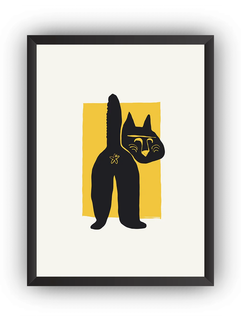 Siyah Minimal Çizim 3’lü Çerçeveli Poster Set