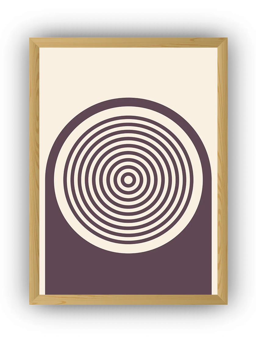 Modern Geometrik Çizgiler 3’lü Çerçeveli Poster Set