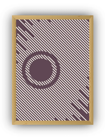 Modern Geometrik Çizgiler 3’lü Çerçeveli Poster Set