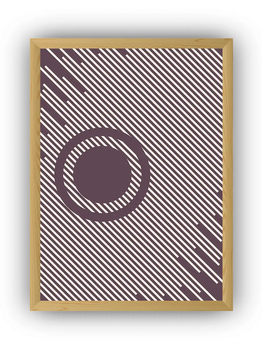 Modern Geometrik Çizgiler 3’lü Çerçeveli Poster Set