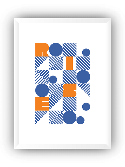 RISE Geometrik Çerçeveli Poster