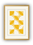 Minimal Sarı Geometrik Tasarım Çerçeveli Poster