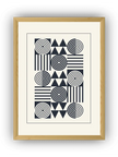 Geometrik İllüstrasyon Çerçeveli Poster