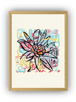 Soyut Çiçek İllüstrasyonu Çerçeveli Poster