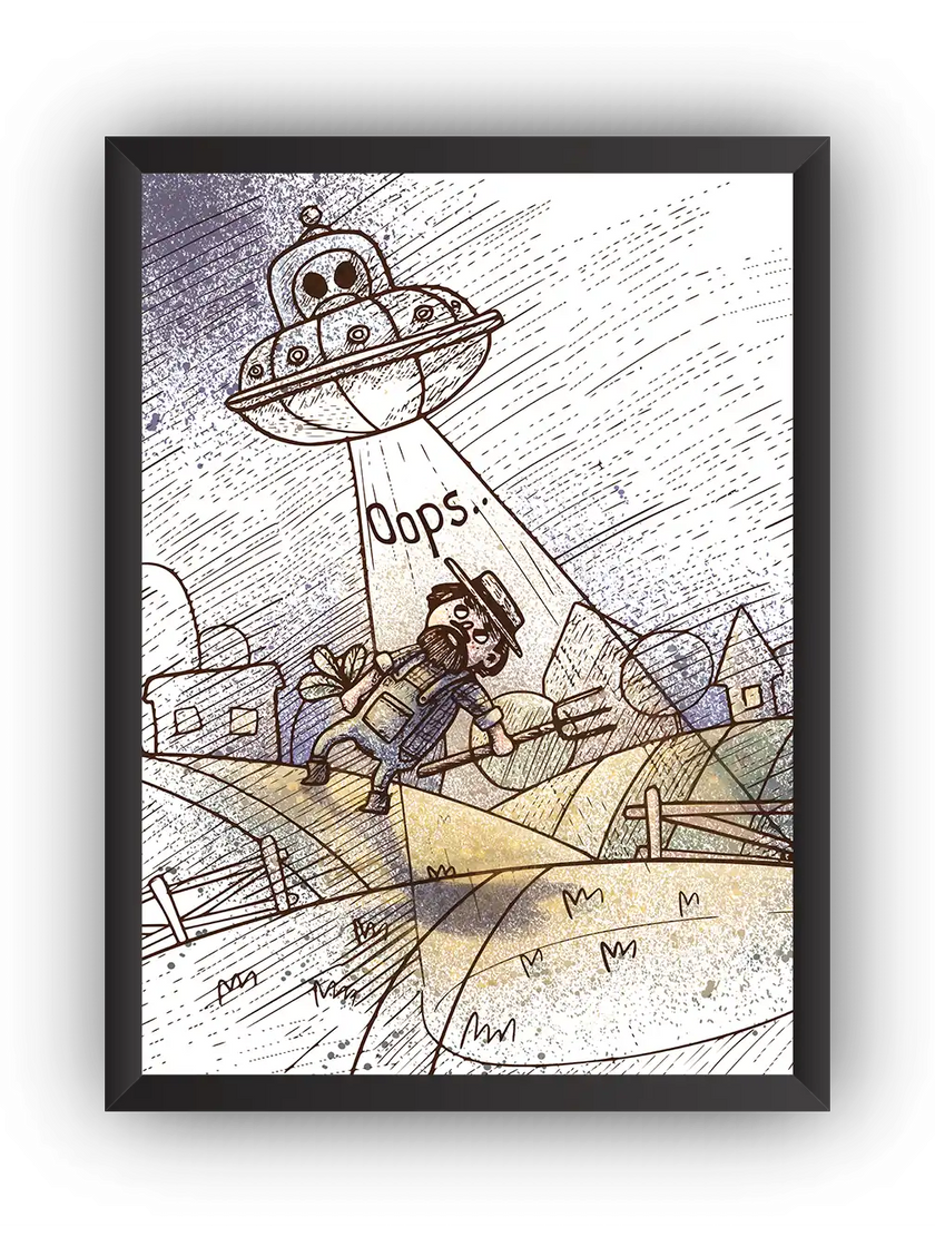 Oops Çerçeveli Poster