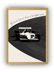 Minimalist Formula Araç İllüstrasyonu Çerçeveli Poster