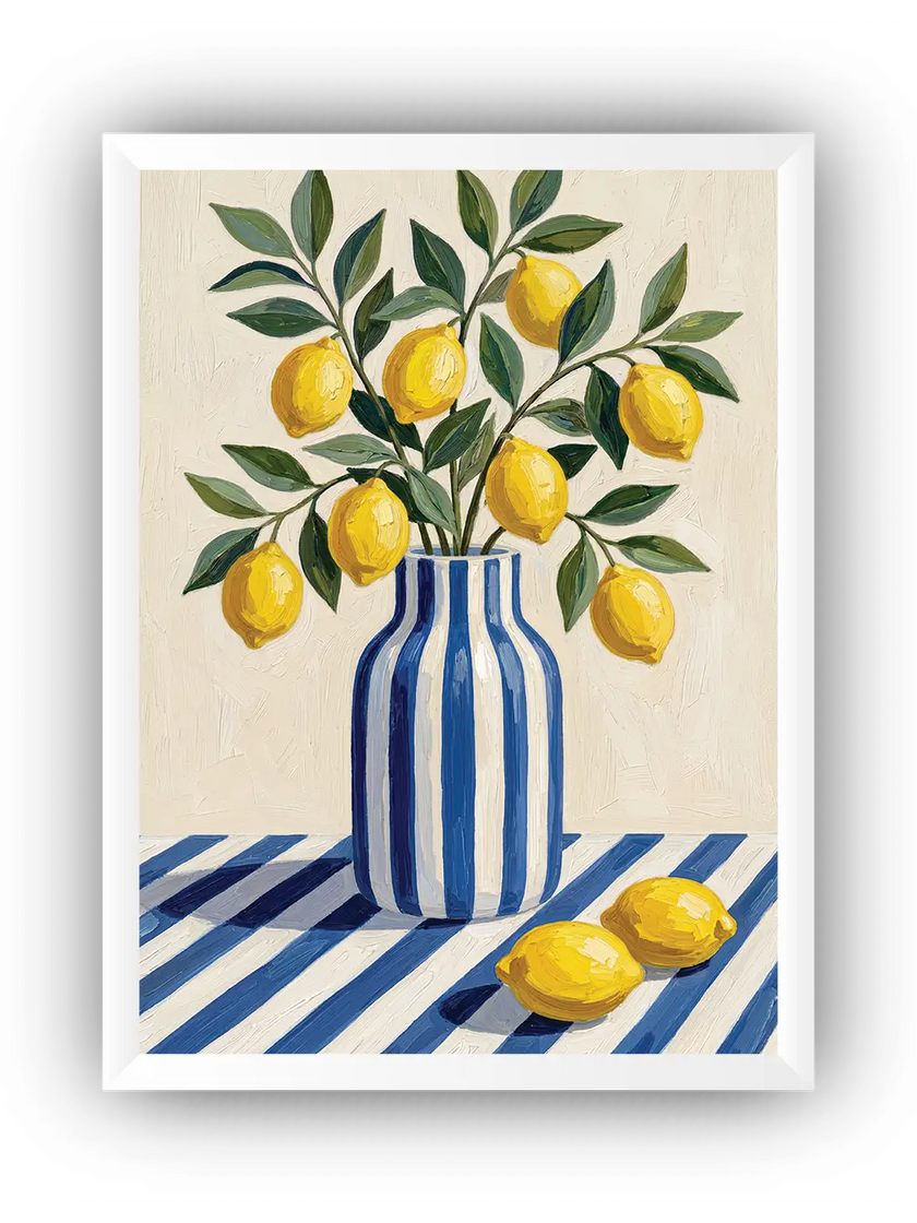 Akdeniz Limonları Çerçeveli Poster