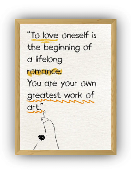 Love Yourself – Motivasyon Çerçeveli Poster