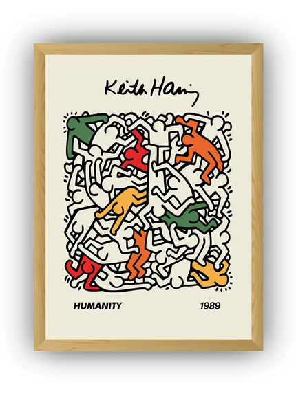 Humanity Keith Haring Çerçeveli Poster
