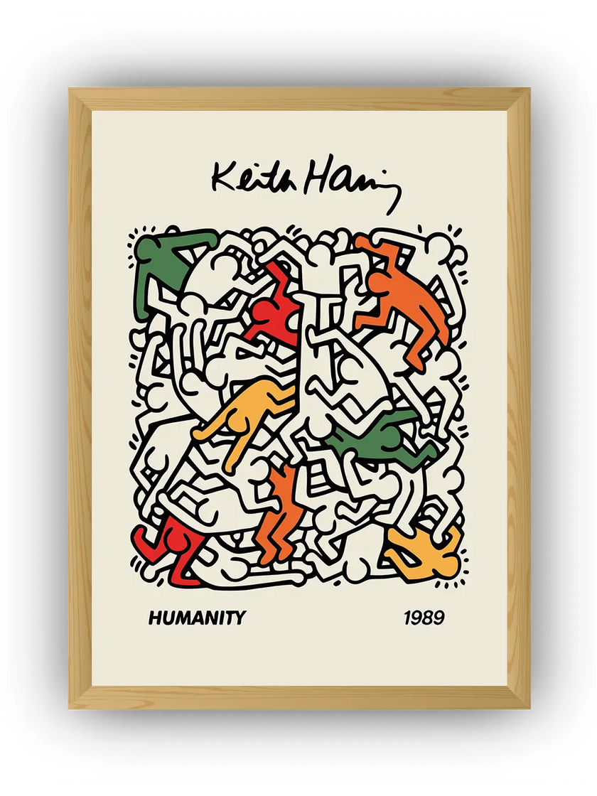 Humanity Keith Haring Çerçeveli Poster