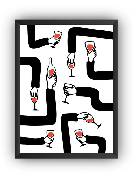 Wine Moments Çerçeveli Poster