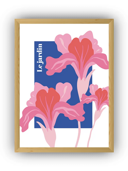 Le Jardin İllüstrasyon Çerçeveli Poster