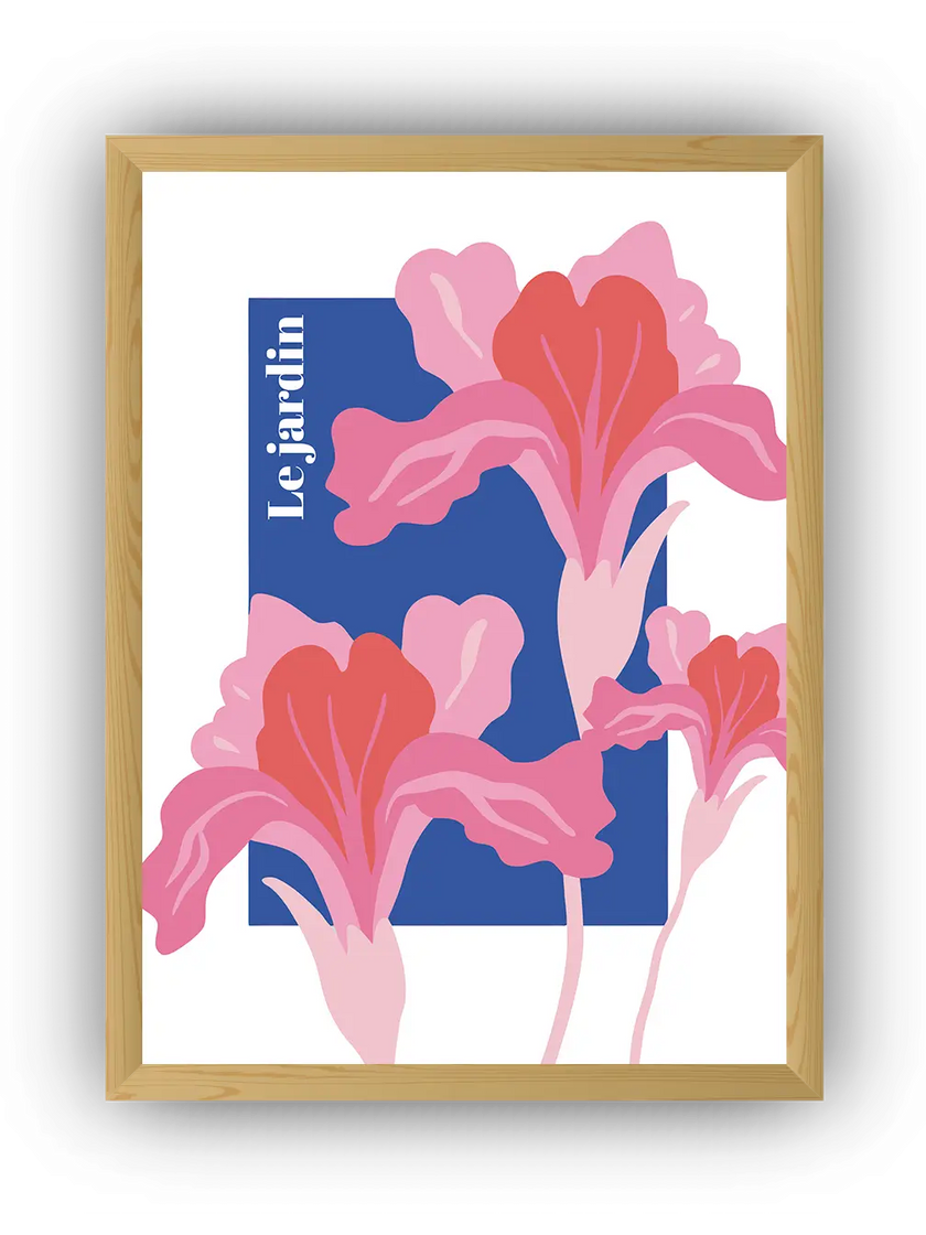 Le Jardin İllüstrasyon Çerçeveli Poster