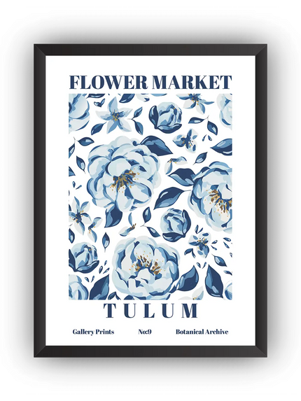 Flower Market Çerçeveli Poster