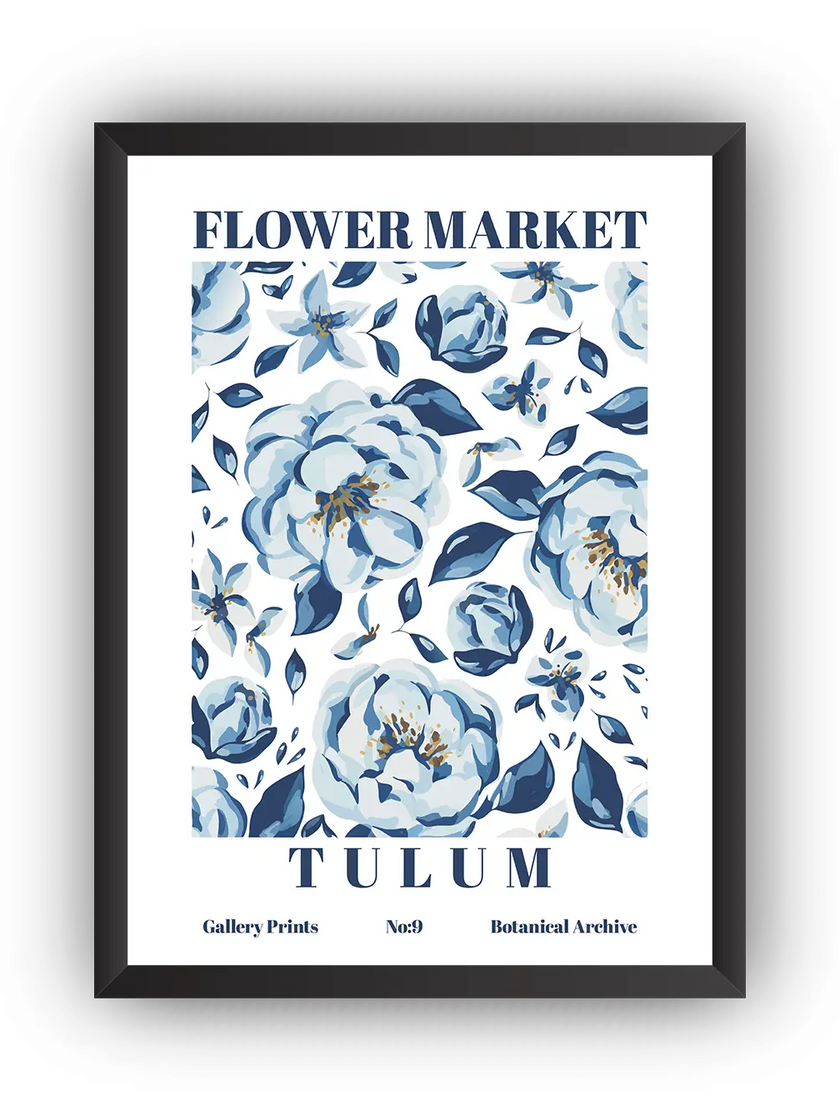 Flower Market Çerçeveli Poster