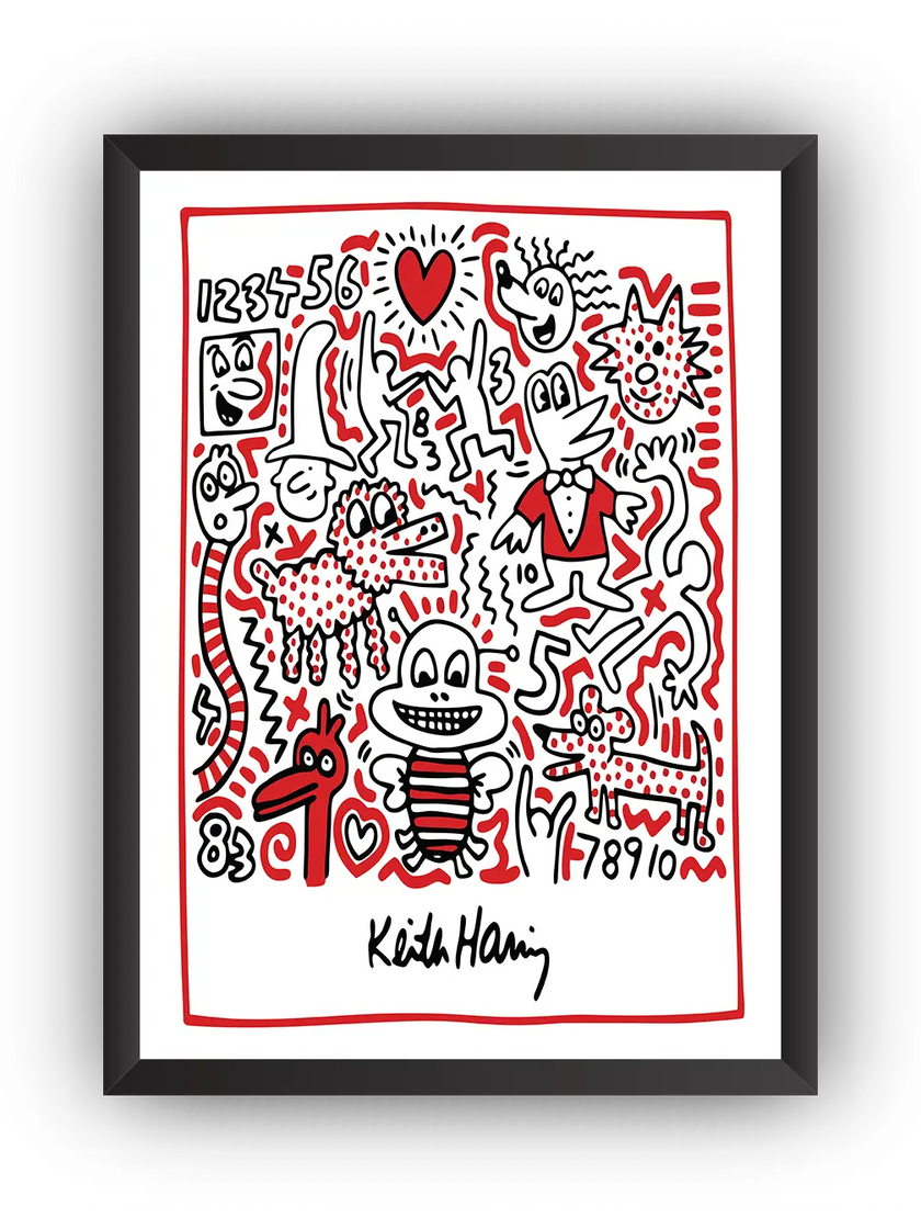 Pop Art İllüstrasyon Çerçeveli Poster