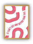 Retro Typography Çerçeveli Poster