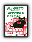 Cat Approval Çerçeveli Poster