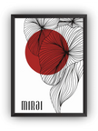 Mirai Soyut Çerçeveli Poster