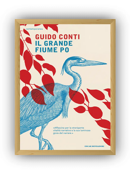 Blue Heron Vintage Çerçeveli Poster