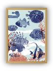 Ocean Life Vintage Çerçeveli Poster