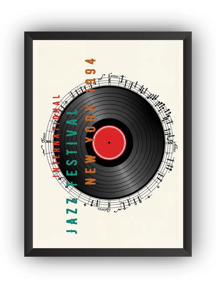 Jazz Festival Plak Çerçeveli Poster
