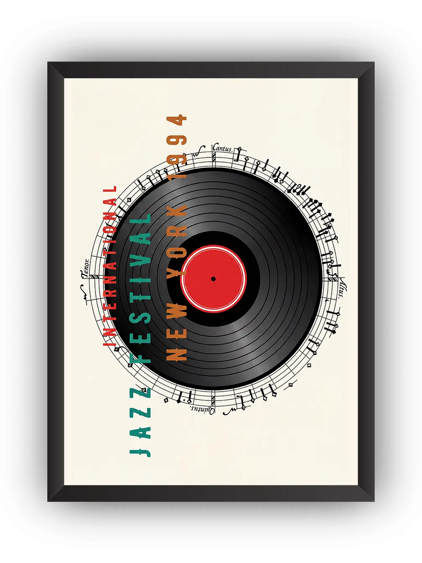 Jazz Festival Plak Çerçeveli Poster