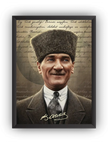 Atatürk Kalpaklı Portre Çerçeveli Poster