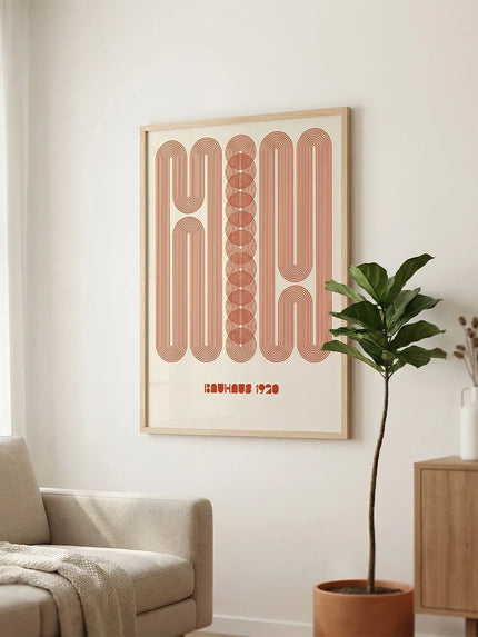 1920 Bauhaus Çerçeveli Poster