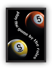 Play the Game Bilardo Çerçeveli Poster