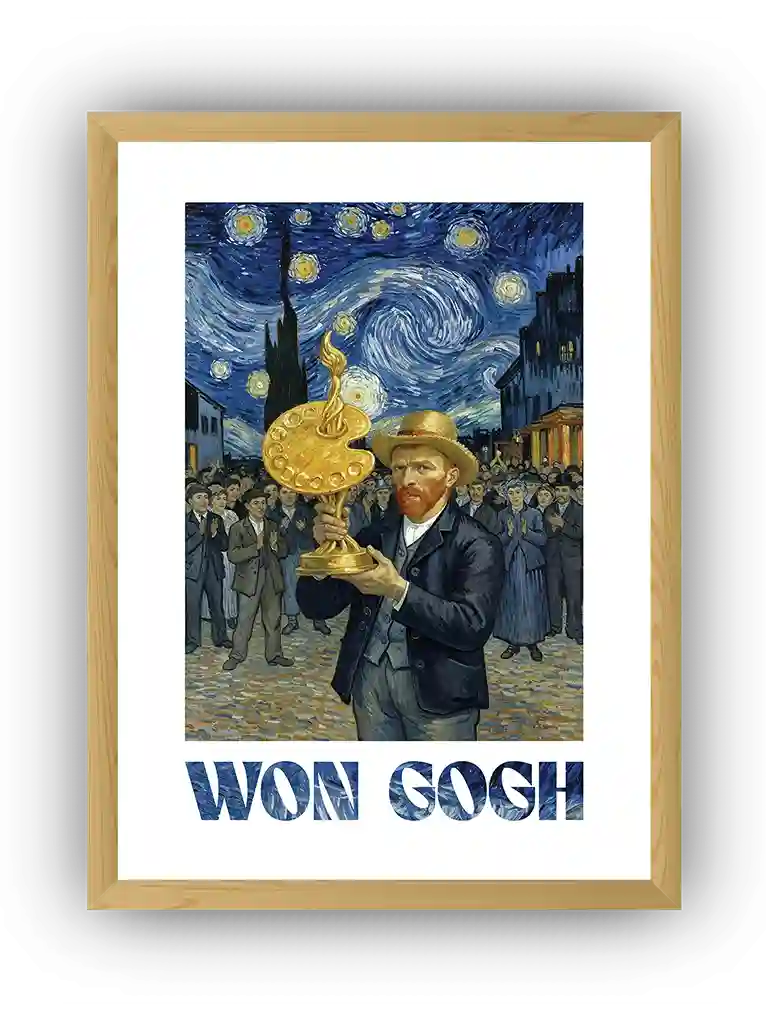 Won Gogh Çerçeveli Poster