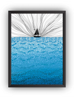 Blue Sea Letters Çerçeveli Poster