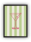 Martini Çerçeveli Poster