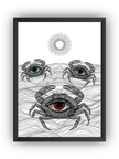 Yengeç Gözler İllüstrasyon Çerçeveli Poster