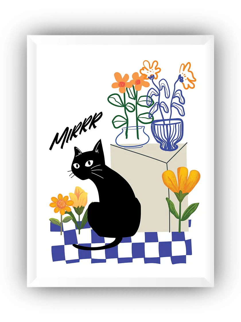 Siyah Kedi Çerçeveli Poster