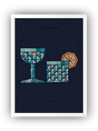 Mozaik Cocktail Art Çerçeveli Poster