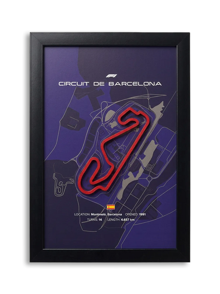 Circuit de Barcelona – Formula 1 Pist Duvar Tablosu