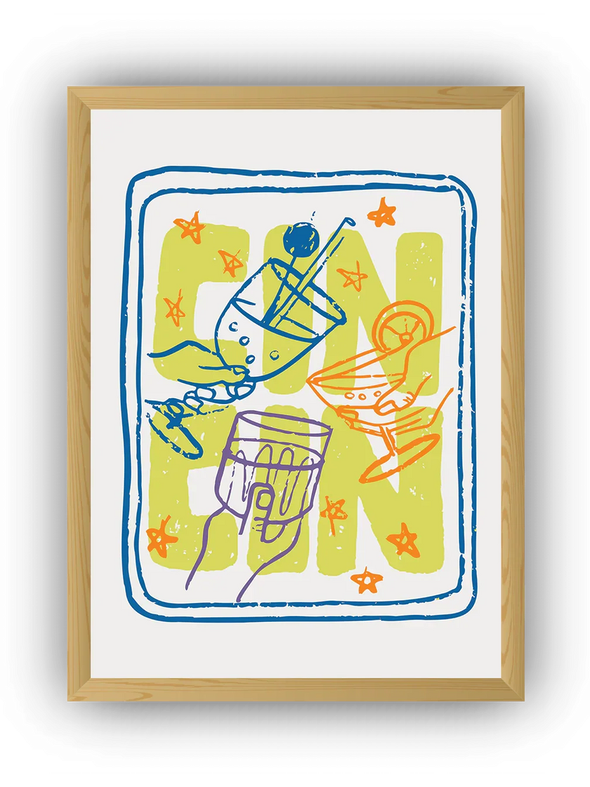 Party Lovers 3'lü Çerçeveli Poster Set