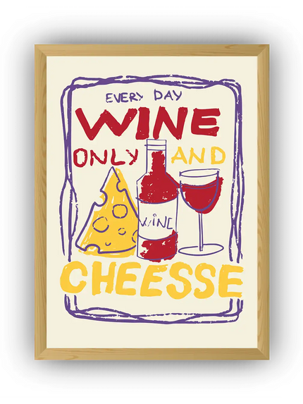 Wine & Fun 3'lü Çerçeveli Poster Set