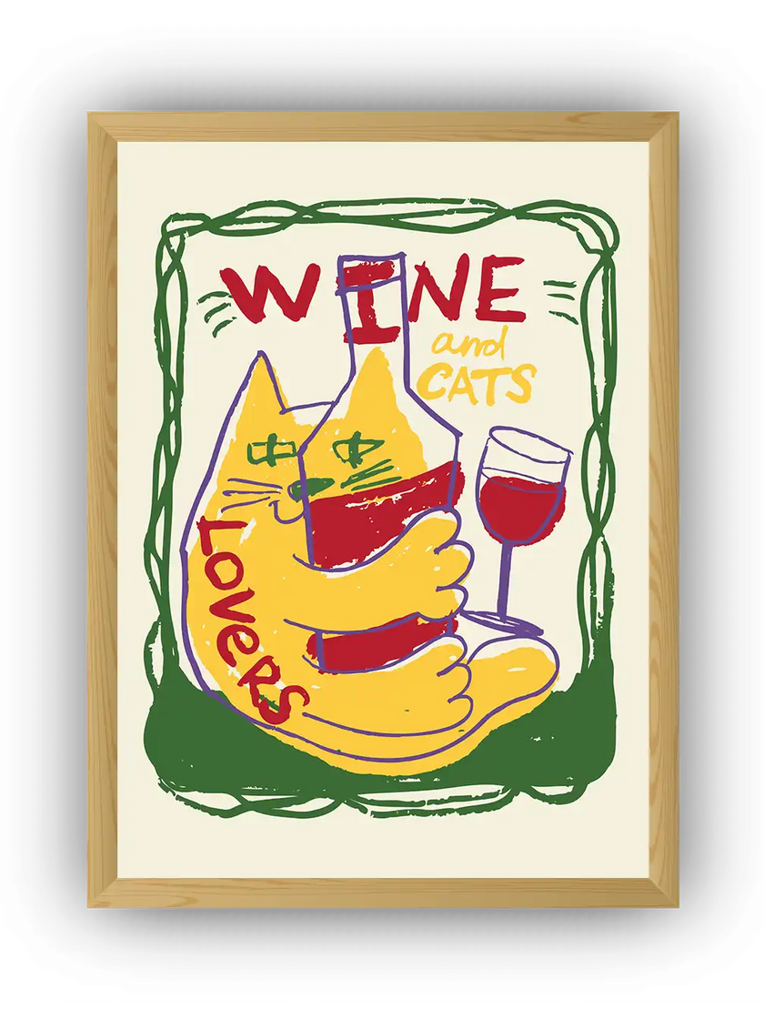 Wine & Fun 3'lü Çerçeveli Poster Set