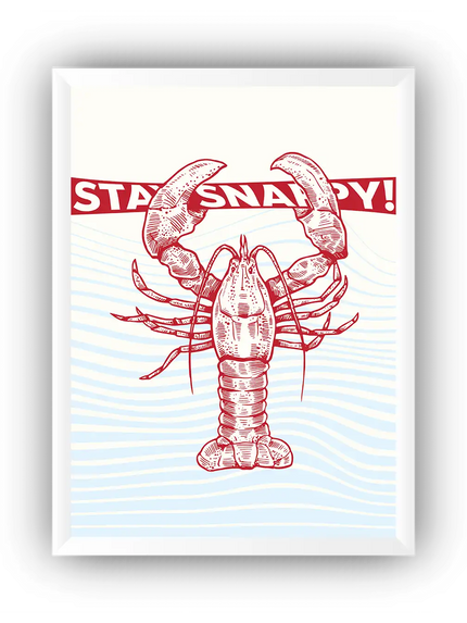Snappy Lobster Çerçeveli Poster