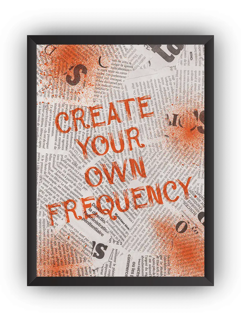 Kendi Frekansını Yarat - Motivasyon Çerçeveli Poster