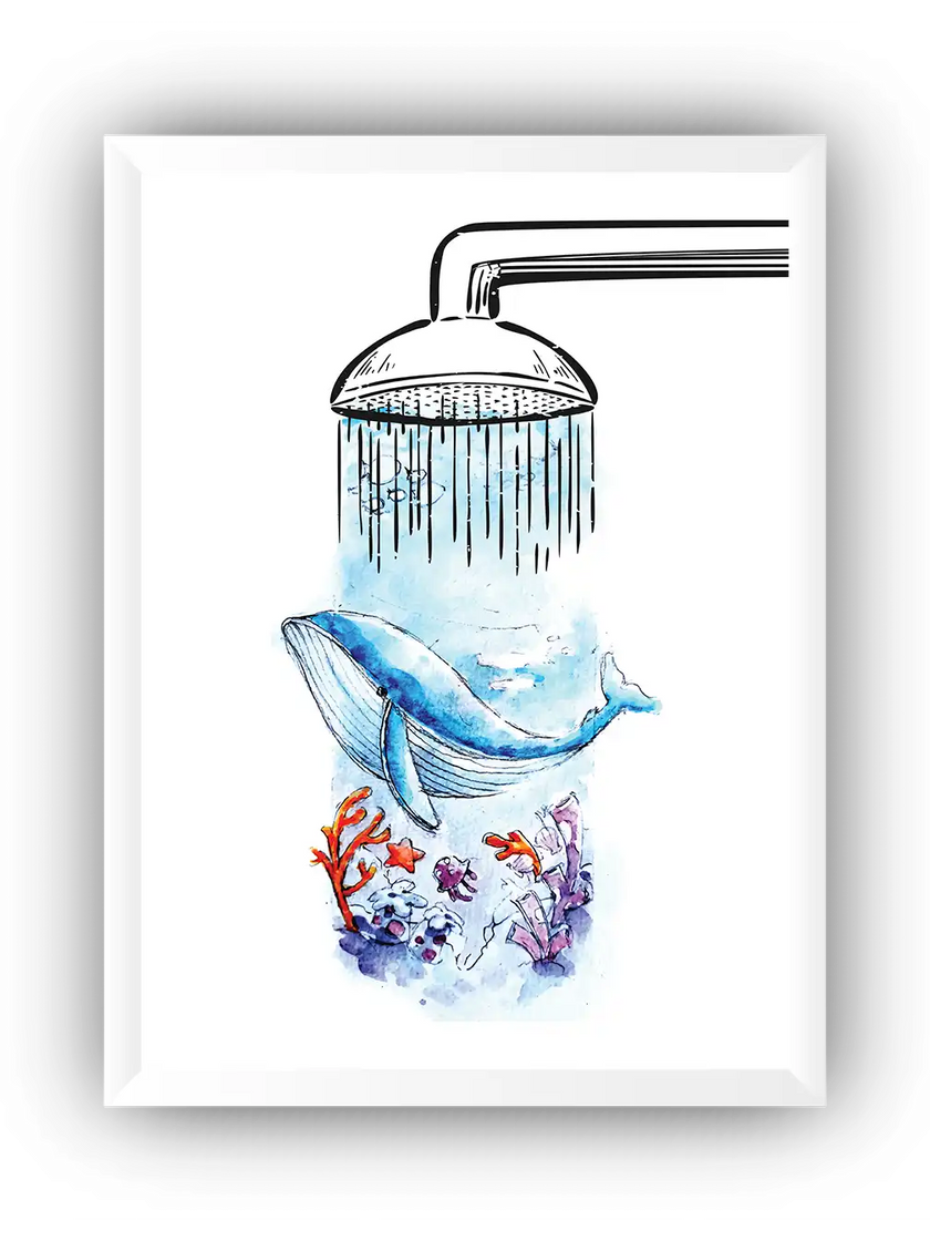 Balina Çerçeveli Poster