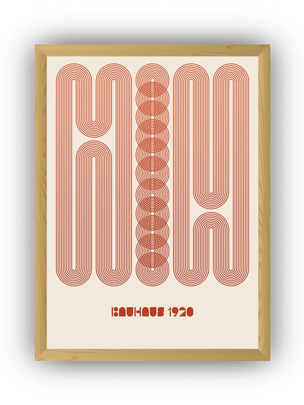 1920 Bauhaus Çerçeveli Poster