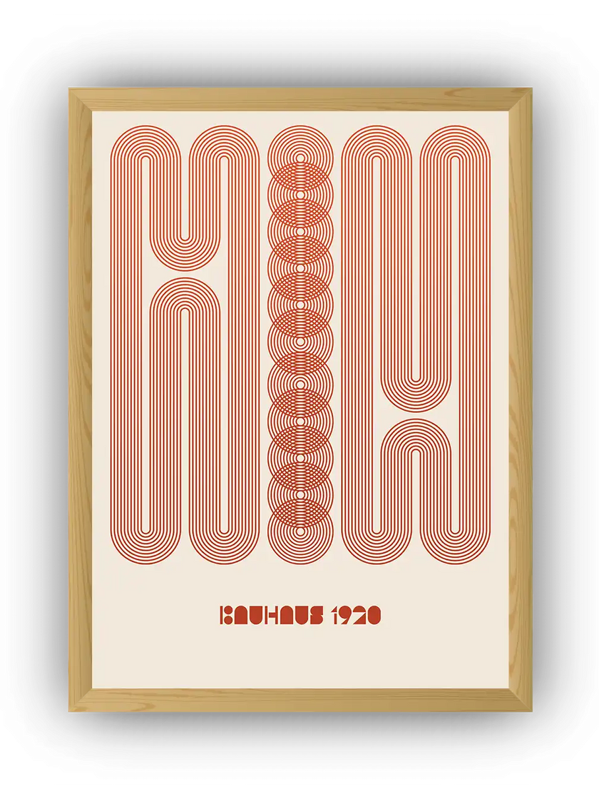 1920 Bauhaus Çerçeveli Poster