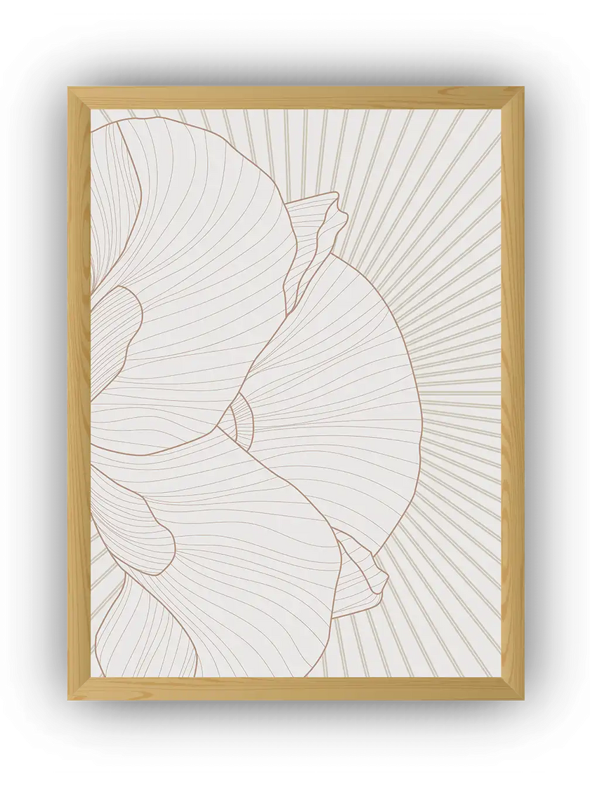 Minimal Blossom Çerçeveli Poster