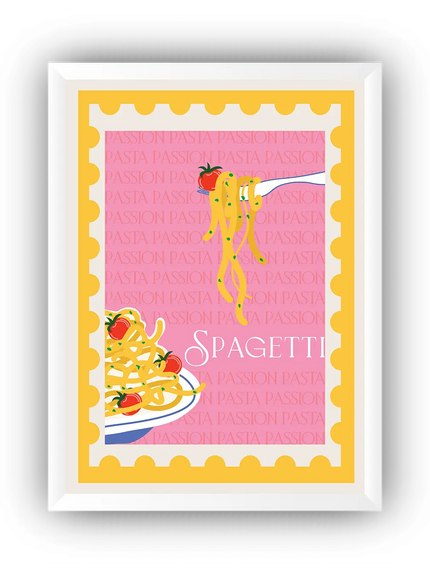 Spagetti Çerçeveli Poster