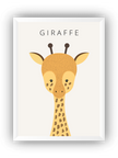 Zürafa İllüstrasyonu Çerçeveli Poster
