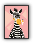 Zebra & Bird Çocuk Odası Çerçeveli Poster