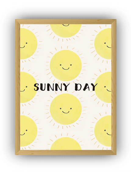 Sunny Day Çocuk Odası Çerçeveli Poster